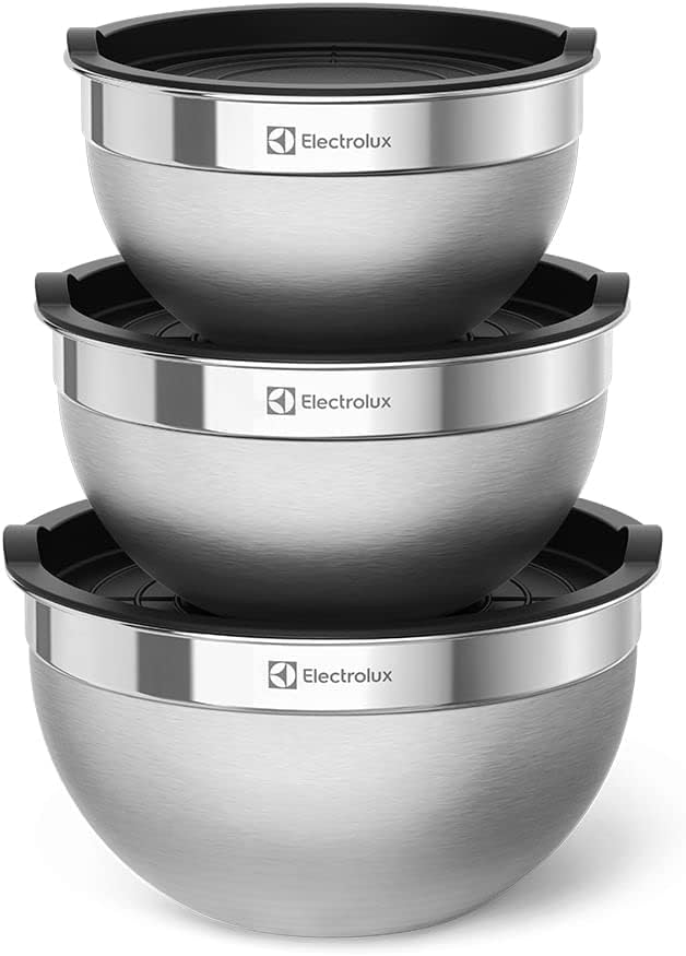 Conjunto de Bowls de Inox com Tampa