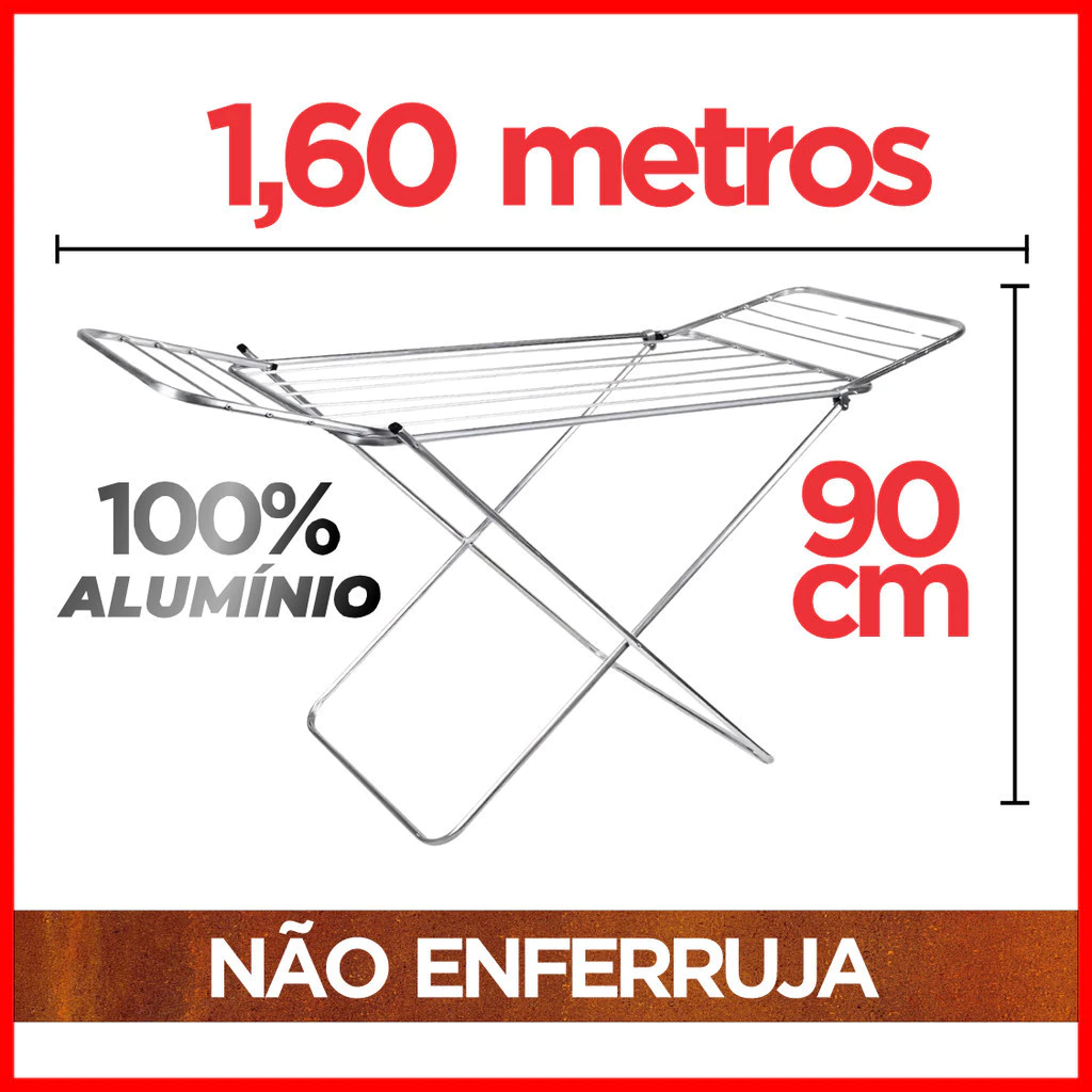 Varal de Chão 100% Alumínio